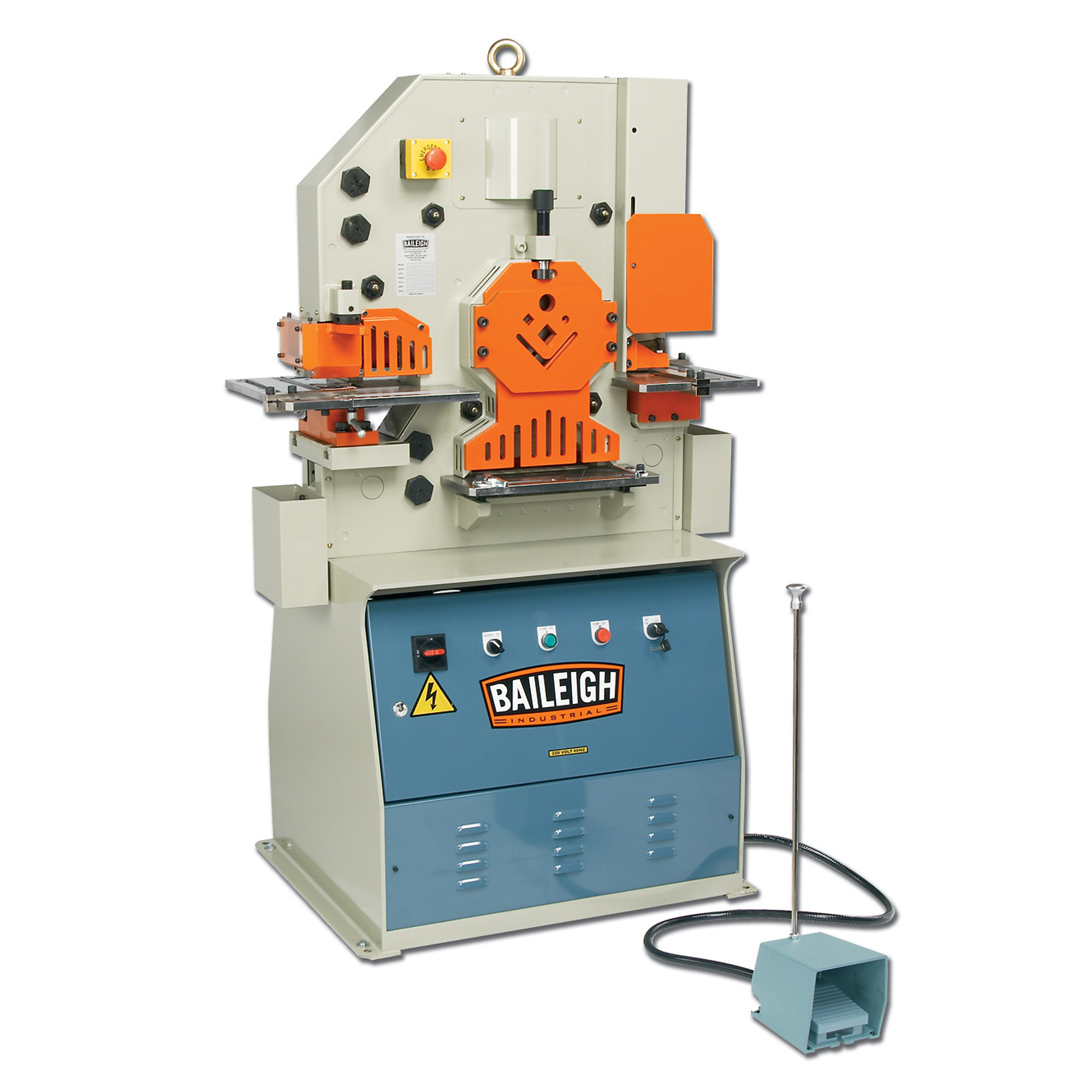 Baileigh Hydraulic Ironworker — 50 Ton, 5-Station, 220V, 3-Phase, Model# SW-503